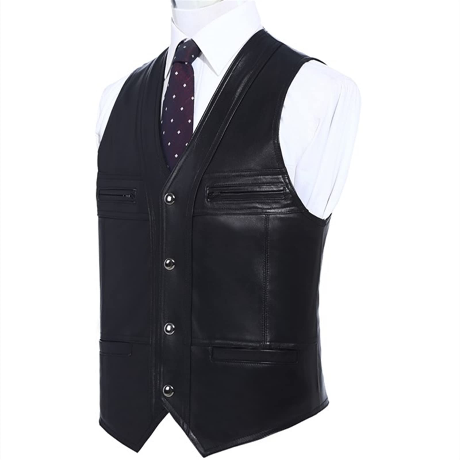 Amazon.co.jp: メンズレザーベスト メンズレザーベストビジネス